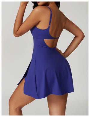 Haley Tennis Dress Blue