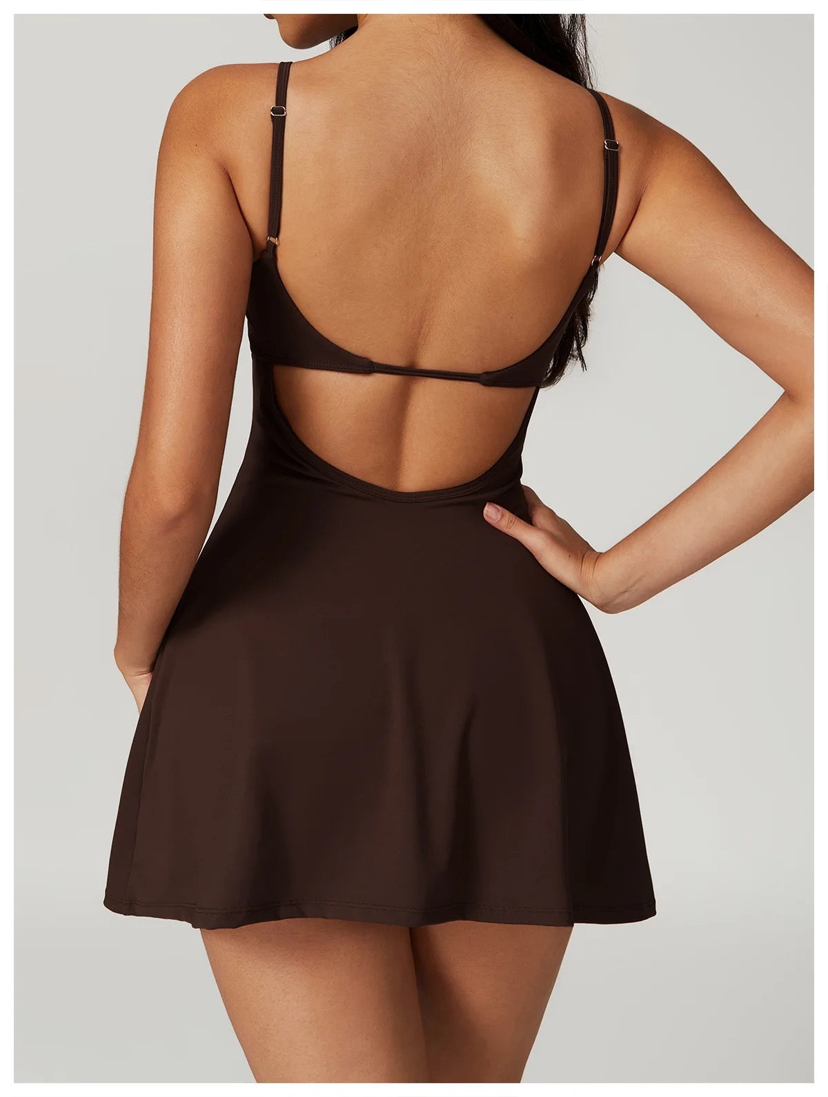 Haley Tennis Dress Brown