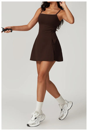 Haley Tennis Dress Brown