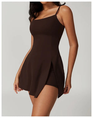 Haley Tennis Dress Brown