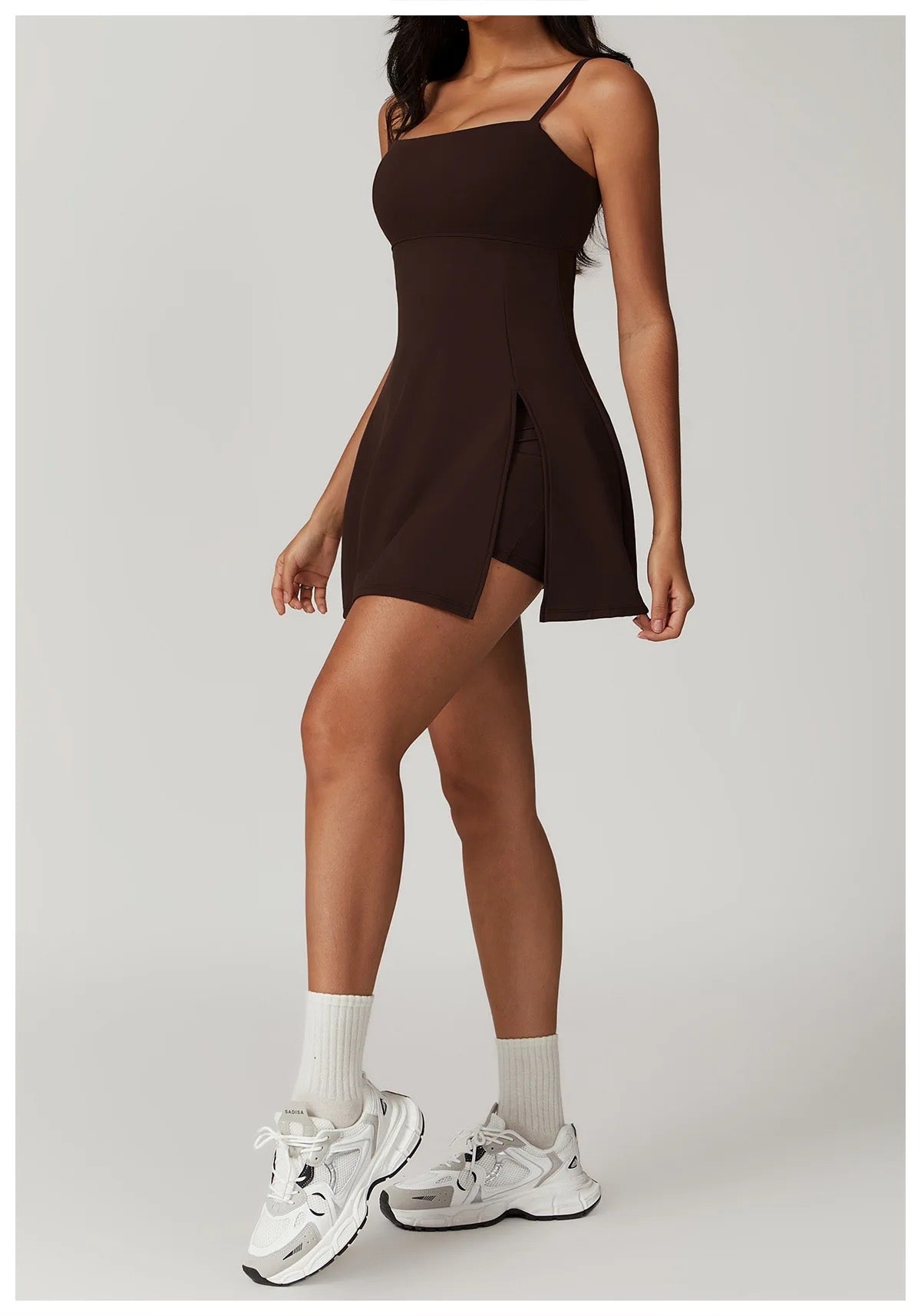 Haley Tennis Dress Brown