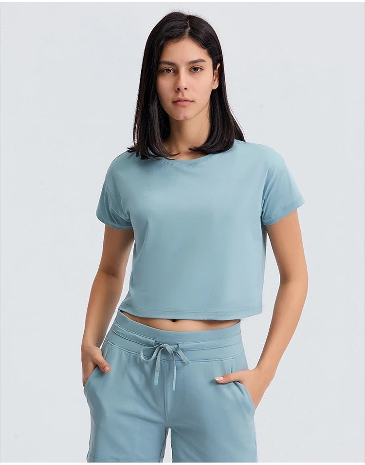 Yoga Shirt cyan