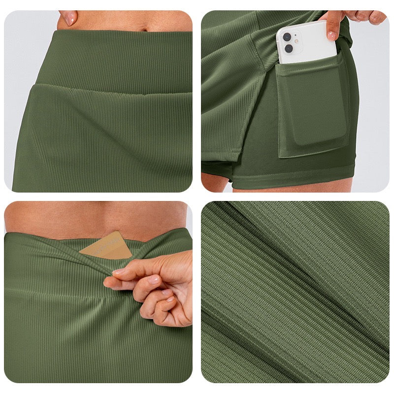 Yen Yoga Skirt (2n1) Green