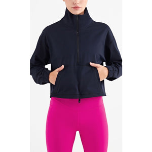 Running Jacket - High Zip Black